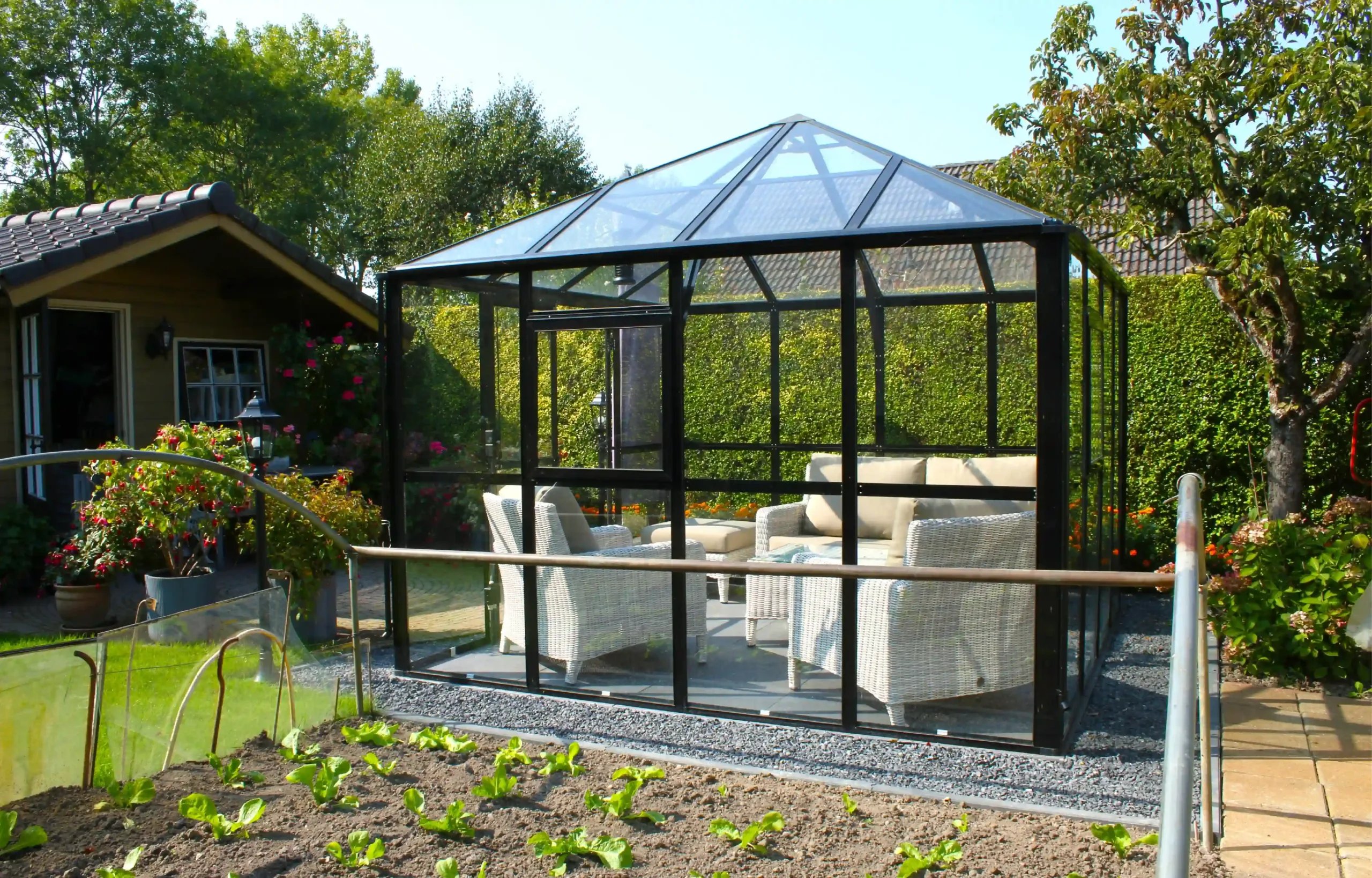 Gardenmeister, orangery, polycarbonate, glass, aluminium, royal park
