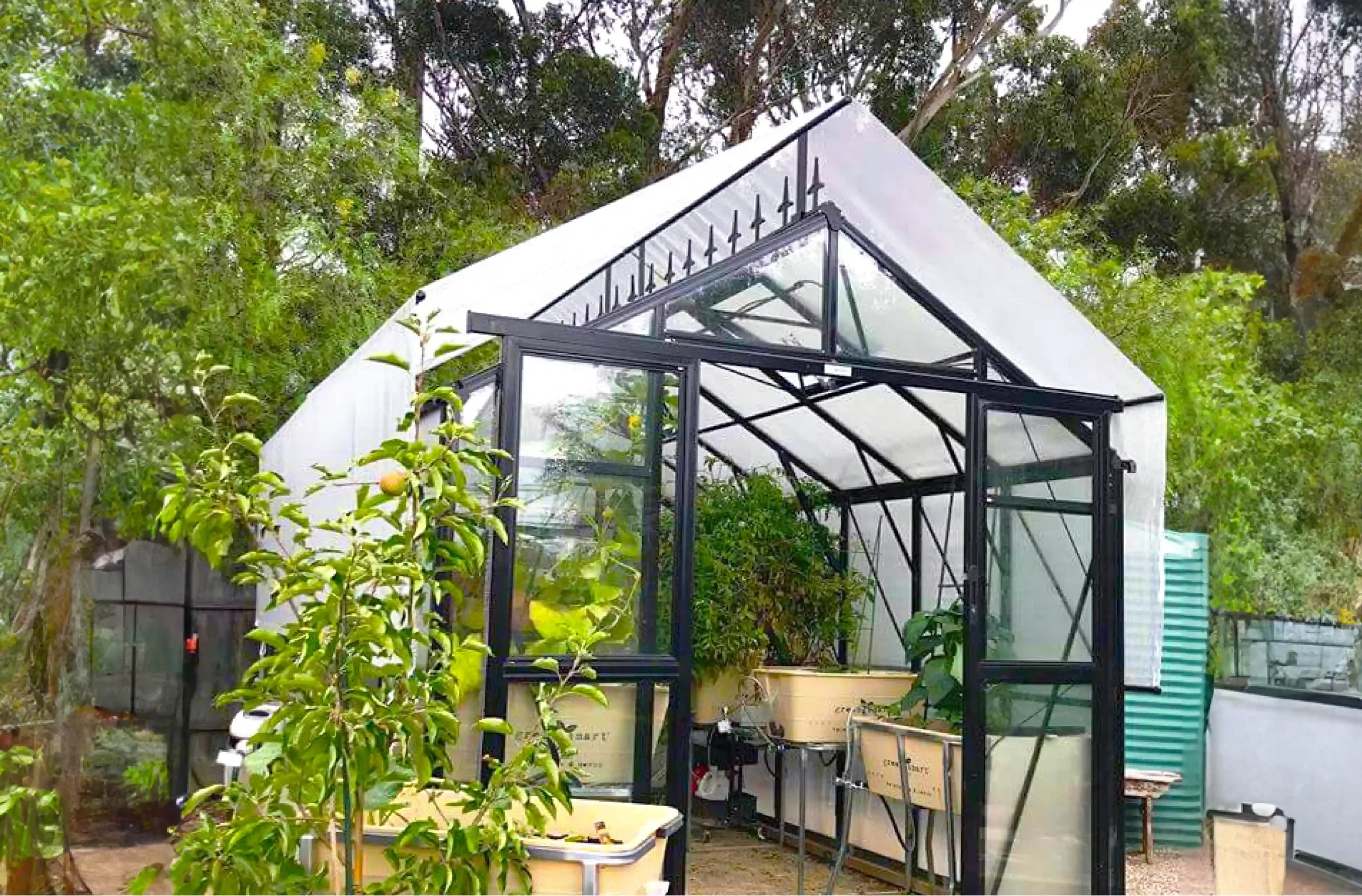 Gardenmeister, greenhouse, orangery, shade cloth, aluminium